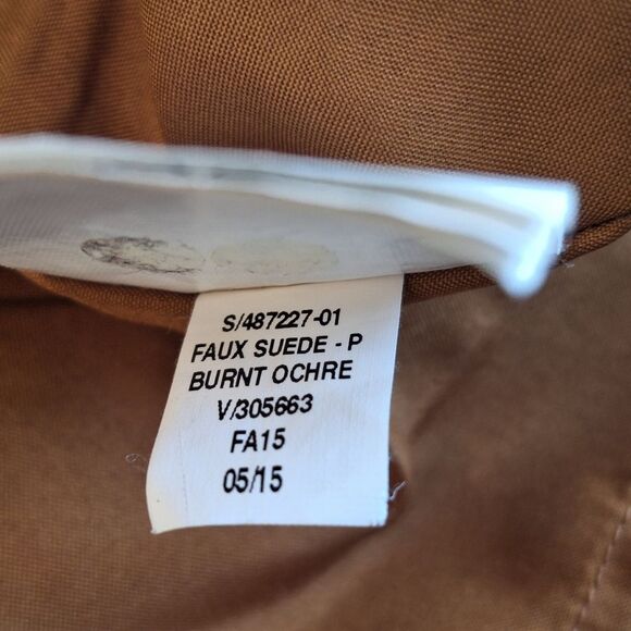 Old Navy Faux Suede A-Line Mini Skirt Pockets Lined Size 4 Autumn Warm Brown EUC - Picture 13 of 14